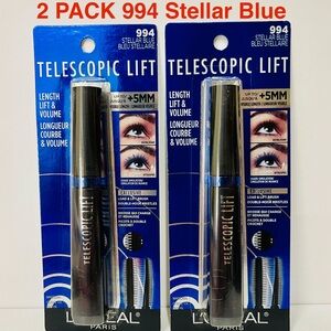 L’Oreal Paris Telescopic Lift Mascara #994 Stellar Blue Lift & Volume 36HR 2PACK